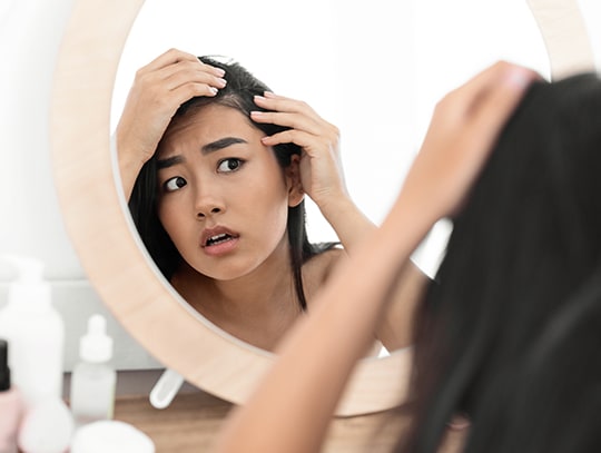 Perte cheveux square